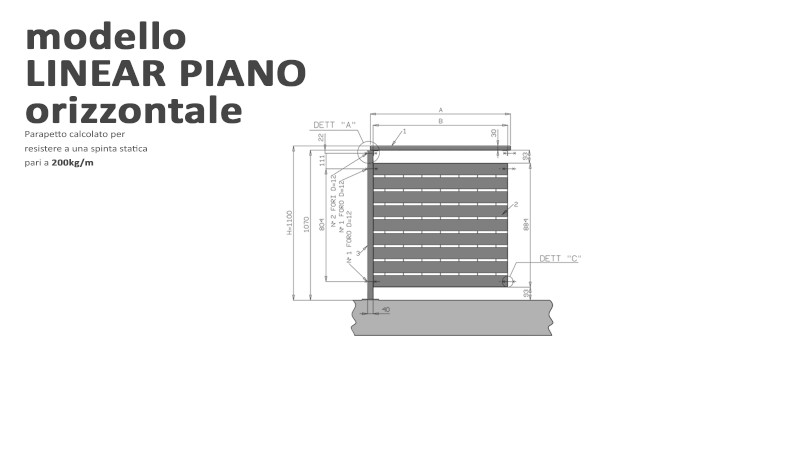 Linear piano orizzontale