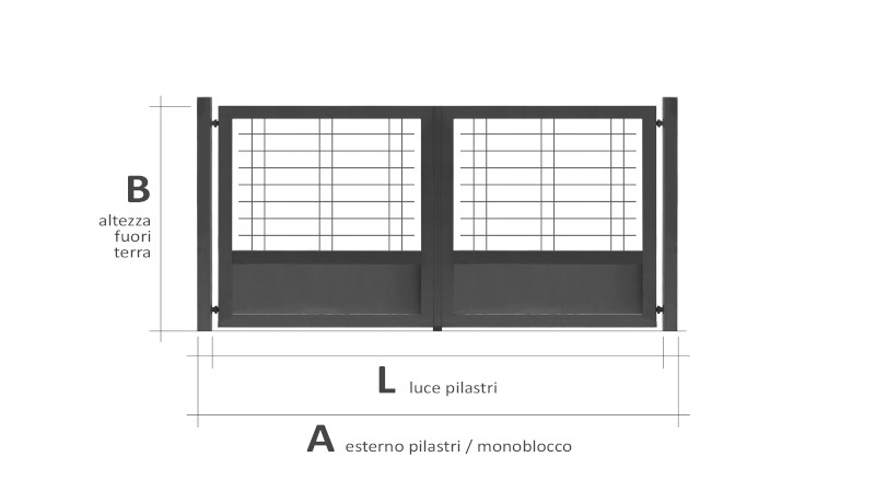 Vulcano orizzontale con piantane