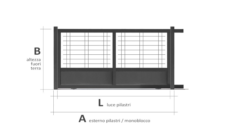 Vulcano orizzontale con piantane